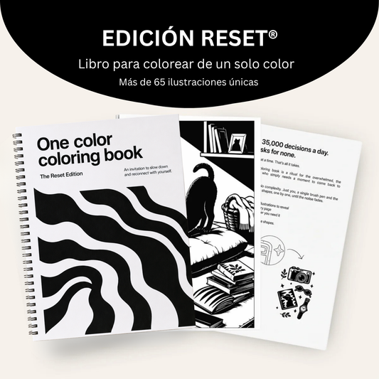 Libro para colorear de un solo color – Edición Reset®
