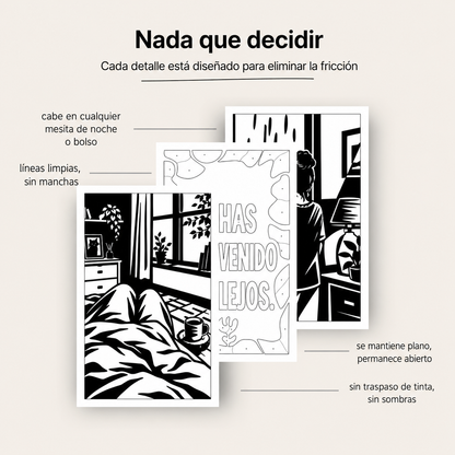 Libro para colorear de un solo color – Edición Reset®
